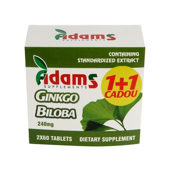 Supliment alimentar Ginkgo Biloba 60 capsule 1+1 Gratis Supliment alimentar Ginkgo Biloba 60 capsule 1+1 Gratis