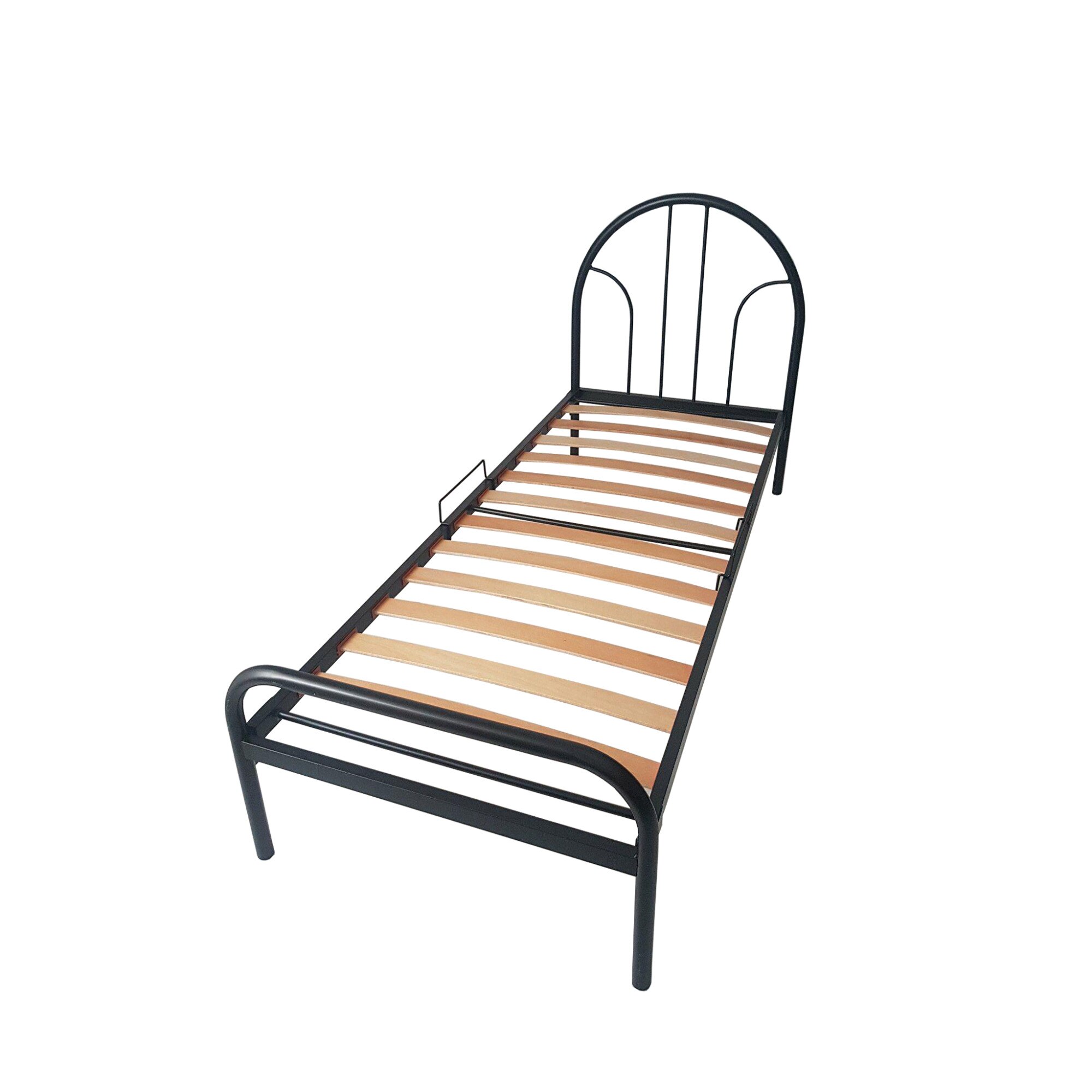 Pat single Adriana Economic 840x2080 mm Negru , fara saltea