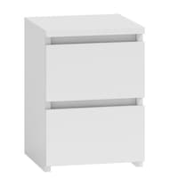 Noptiera cu 2 sertare, model Malwa M2, culoare alb mat