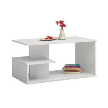 Masuta de cafea pentru living, model Dallas, culoare alb mat Masuta de cafea pentru living, model Dallas, culoare alb mat