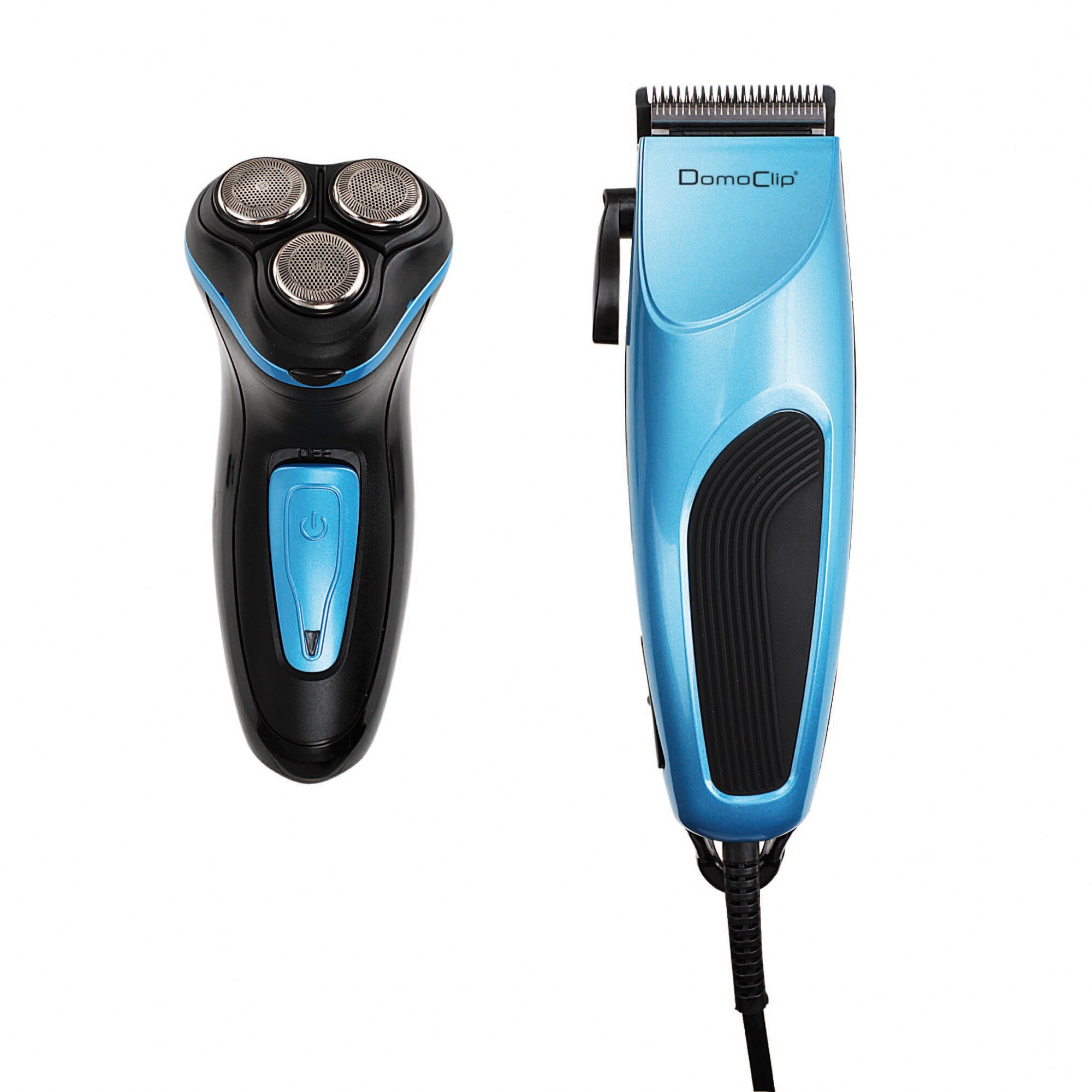 Set de ingrijire DomoClip DOS156, tuns, ras, 5 in 1, 3-12mm, Negru/Albastru