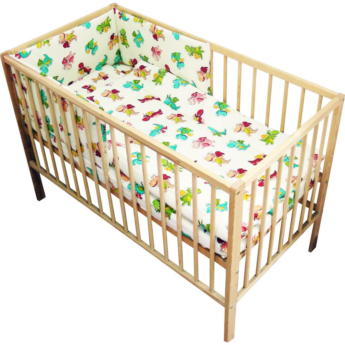 Lenjerie patut bebe cu 4 piese zmee