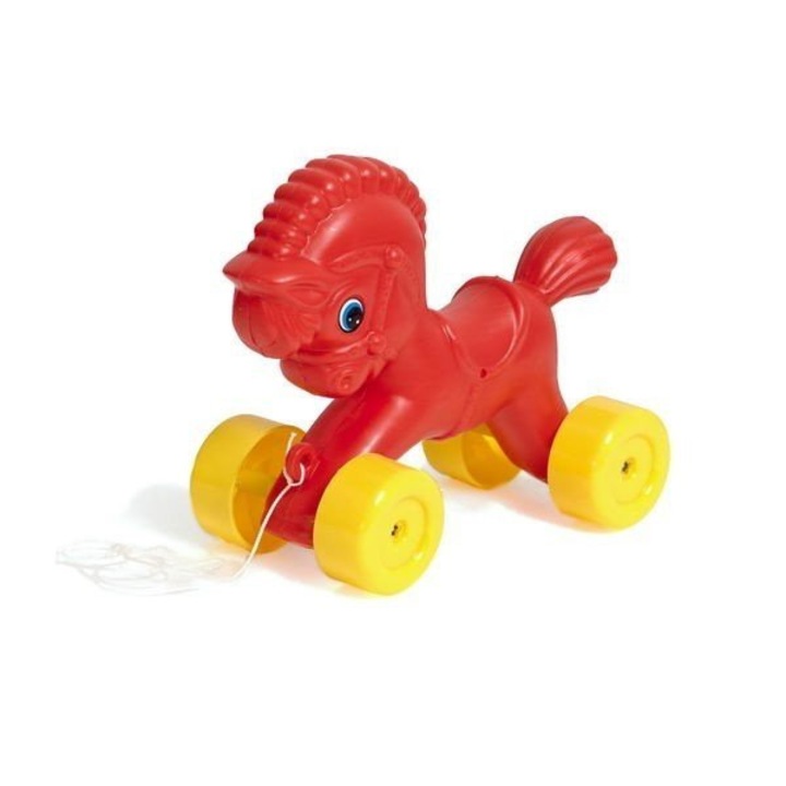 Poney din plastic cu roti Huby Toys, diverse culori