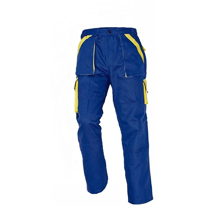 Pantaloni MAX, albastru-galben, 58