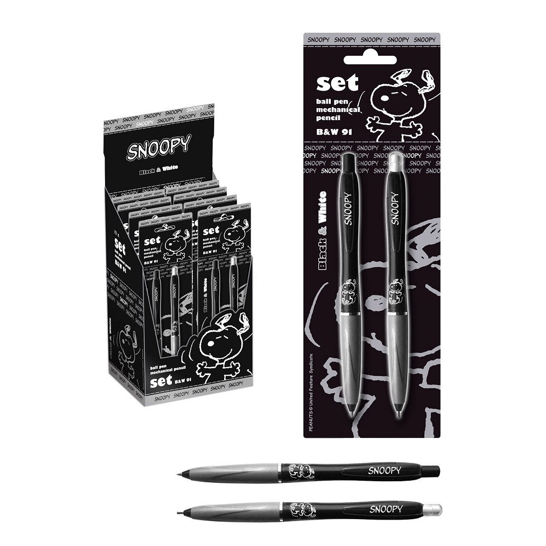 Set pix si creion mecanic Snoopy negru