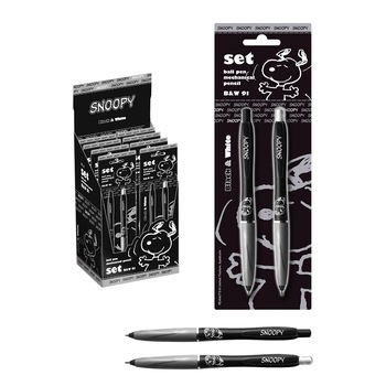 Set pix si creion mecanic Snoopy negru Set pix si creion mecanic Snoopy negru