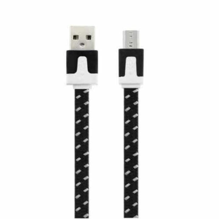 USB csatlakozó adat/töltő kábel, fekete, BBL167