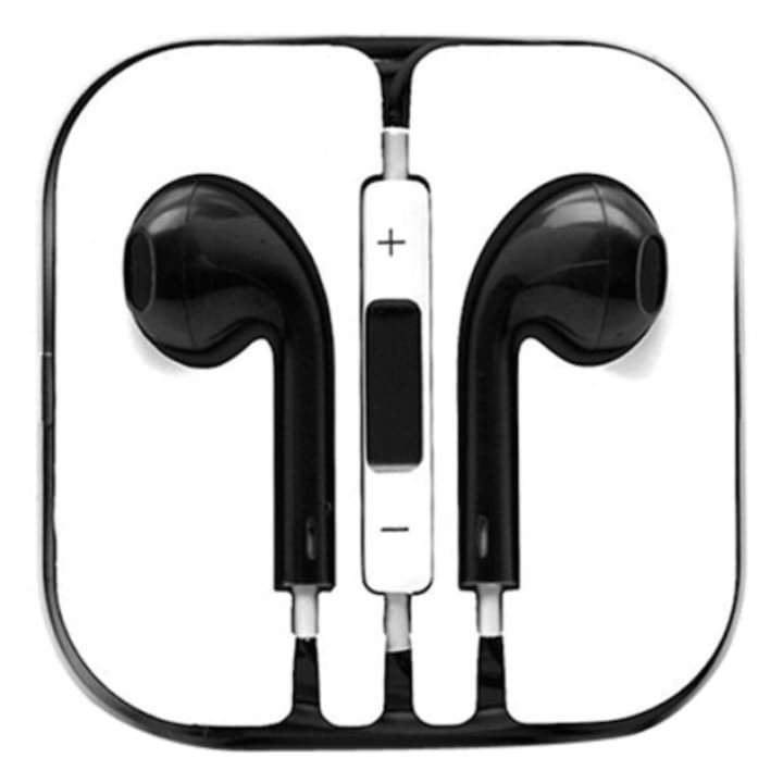 Стерео слушалки за поставяне в ушите с контрол на звука, черни, BBL174