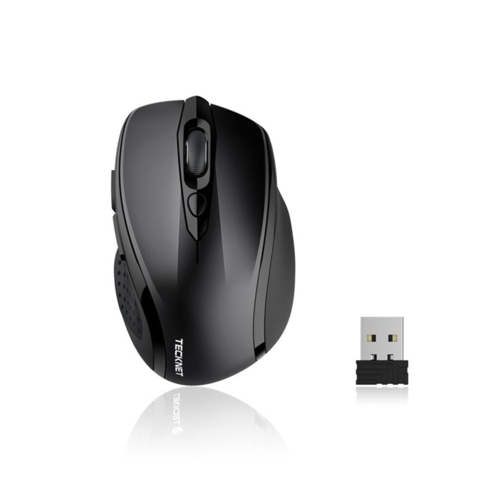 Мишка TeckNet M003 Black, оптична 2.4G, безжична, USB, черна - eMAG.bg