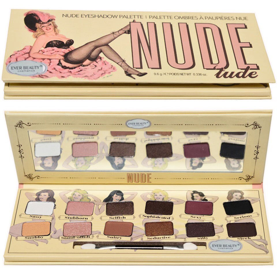 Trusa profesionala 12 Nuante fard de Pleoape make-up Nude, Ever Beauty 2946E