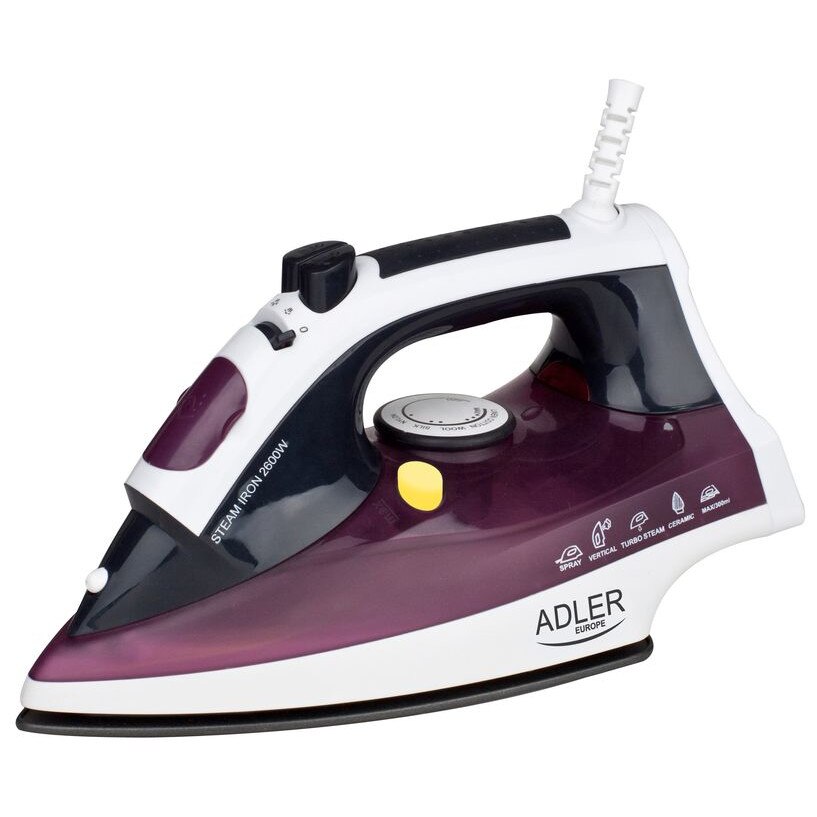 Fier de calcat cu abur, Adler AD5022, 2200 W, Alb