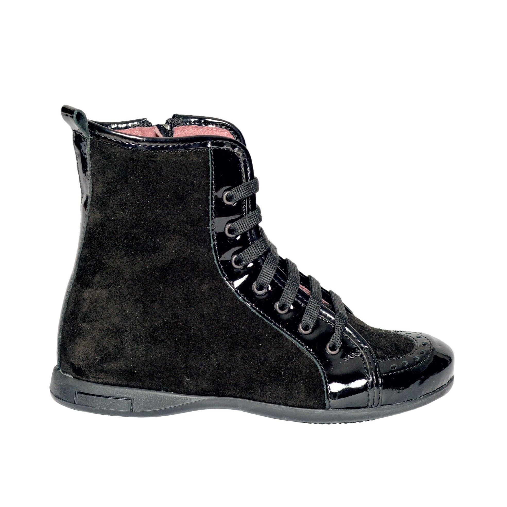 Ghete fete, PJ Shoes, negru