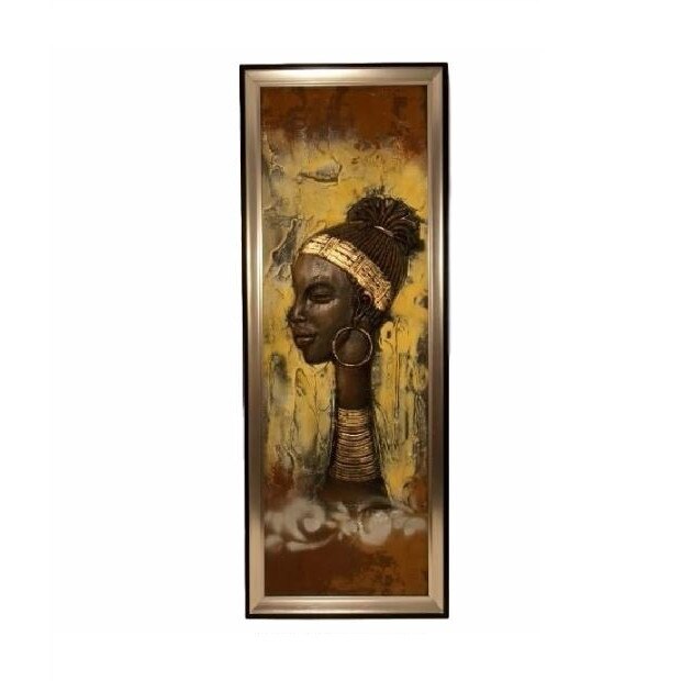 Tablou 3D Negresa 01, realizat manual, 96 x 35,5 cm