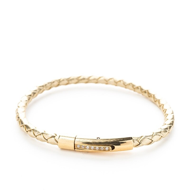 Bratara lux de piele aurie model Aris Gold, pentru Ea