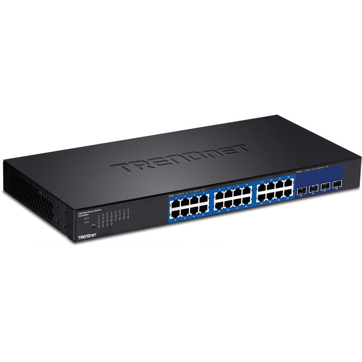 TRENDnet Web Smart TEG-30284 switch, 24 Gigabit port, 4 db 10G SFP+ slot