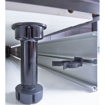 Picior cilindric negru H120 pentru mobilier Picior cilindric negru H120 pentru mobilier