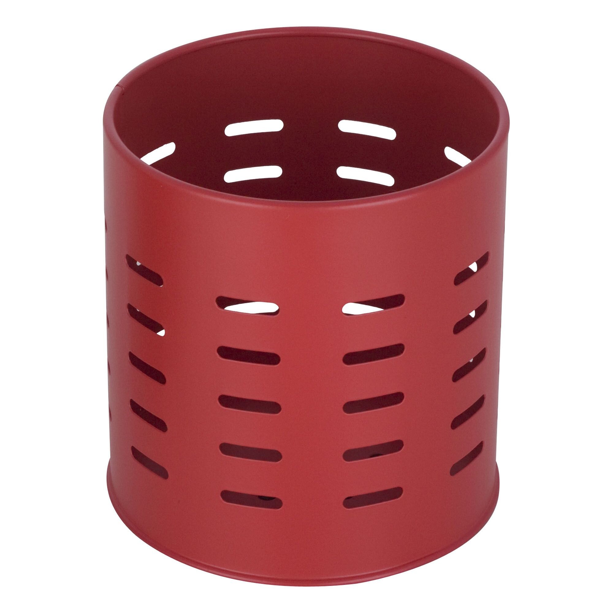 Suport metalic pentru tacamuri si ustensile de bucatarie rosu