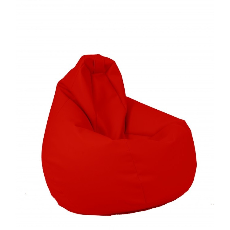Fotoliu Pufrelax tip Sac Nirvana Hobbti Panama, Red, pretabil si la exterior, husa detasabila, umplut cu perle polistiren