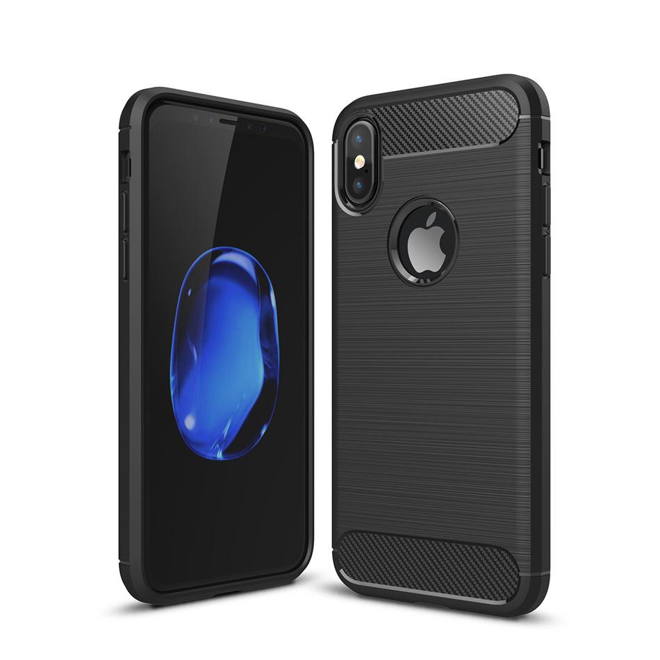 Carcasa Husa Apple iPhone X, iPhone 10 Neagra, Carbon, Antisoc, Black, Viceversa
