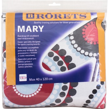 Husa masa calcat Mary 40X120 Pasla - Cercuri rosii Rorets Husa masa calcat Mary 40X120 Pasla - Cercuri rosii Rorets