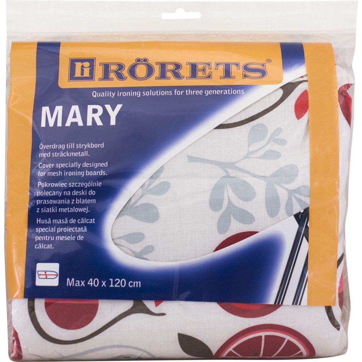 Husa masa calcat Mary 40X120 Pasla - Smochine rosii Rorets