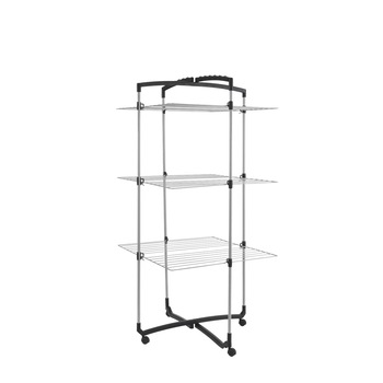 Uscator de rufe vertical Metaltex, model Faro Plus, 3 nivele, pliabil, 28 m Uscator de rufe vertical Metaltex, model Faro Plus, 3 nivele, pliabil, 28 m