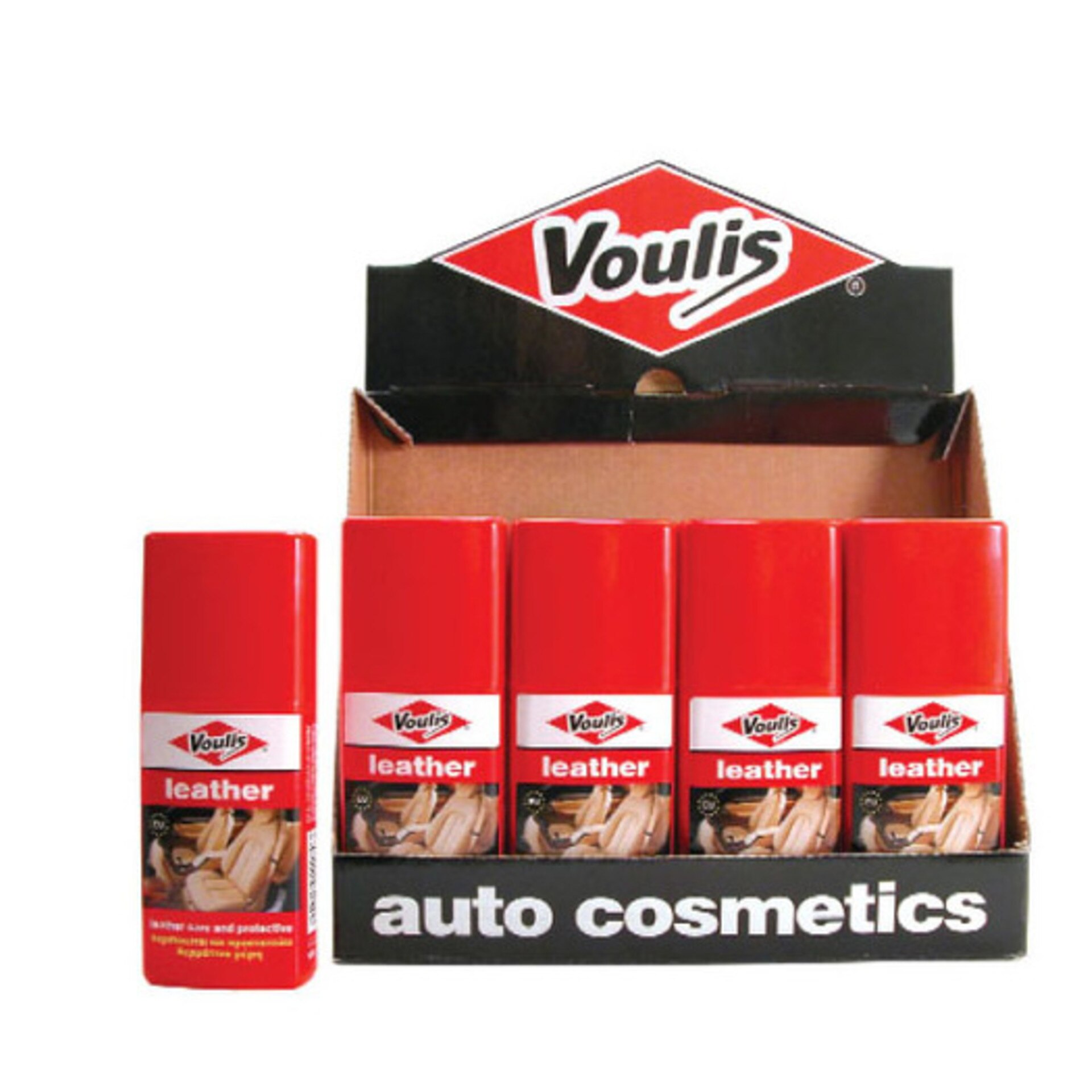 Set 12 buc x 180ml, Solutie profesionala, emulsie pentru ingrijirea partilor din piele ale masinii Voulis Leather