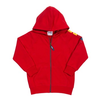 Hanorac cu gluga 100% bumbac organic, Rosu Hanorac cu gluga 100% bumbac organic, Rosu