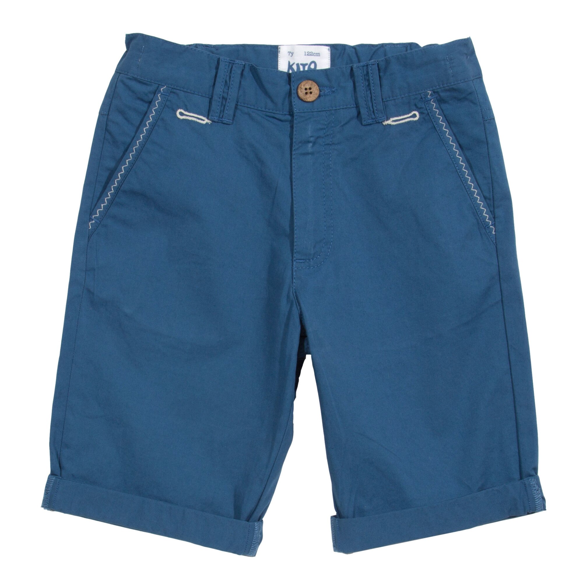 Bermude yachting 100% bumbac organic, Albastru