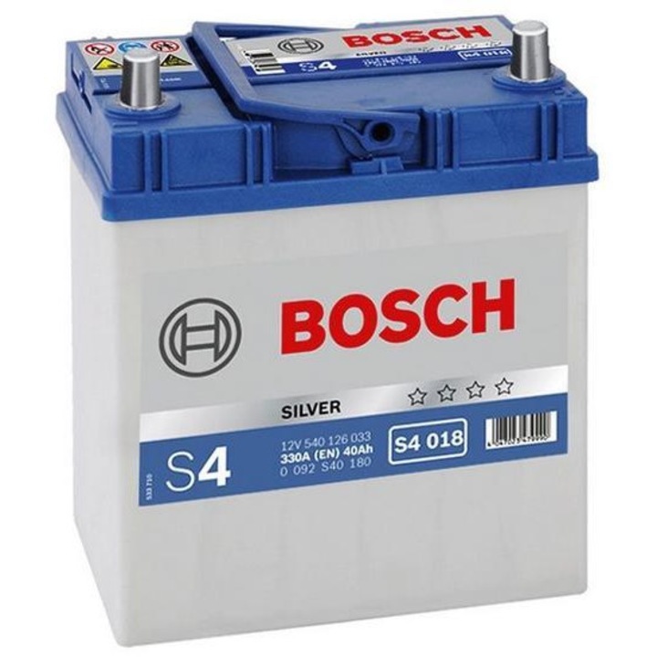 Acumulator baterie auto BOSCH S4 40 Ah 330A cu borne inguste