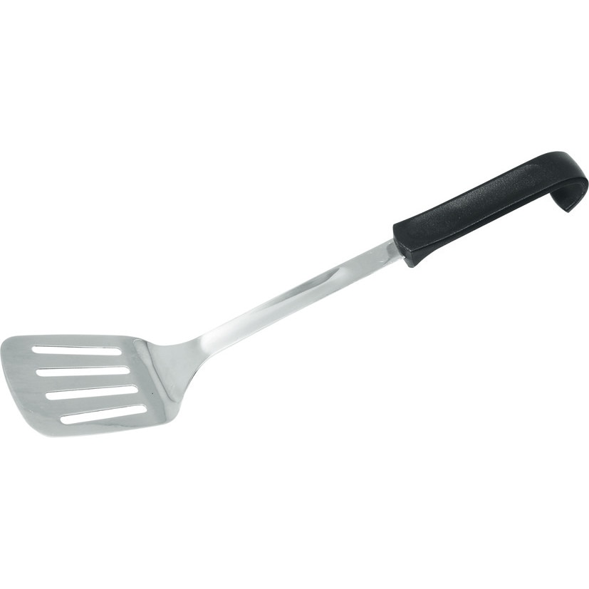 Spatula Hendi cu fante, otel inoxidabil, maner polipropilena, 355 mm