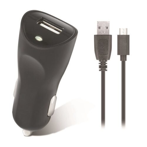 Incarcator auto cu port USB Setty, cablu MicroUSB inclus, 1A, negru