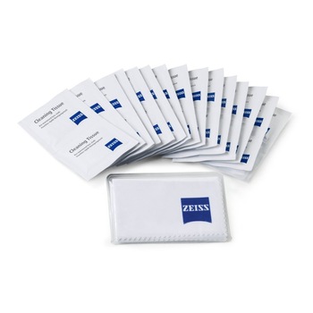 Set curatare lentile ochelari sau obiective laveta ZEISS microfibra 18 x 18 cm + servetele umede 20 bucati Set curatare lentile ochelari sau obiective laveta ZEISS microfibra 18 x 18 cm + servetele umede 20 bucati