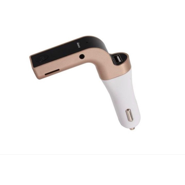 Selling Depot Bluetooth FM kihangosító modulátor, A2DP G7, arany, Micro USB kábel és ajándék fejhallgató