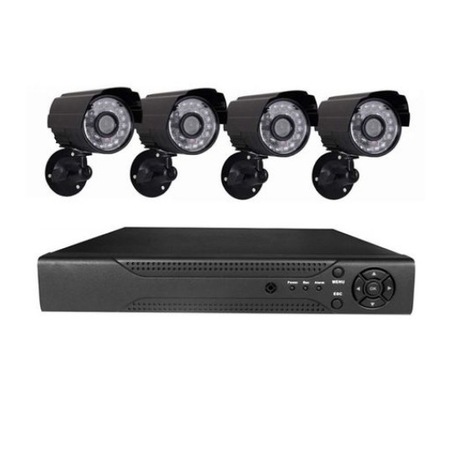 Система за видеонаблюдение KIT DVR 4 външни/вътрешни камери, 1 HDMI ...