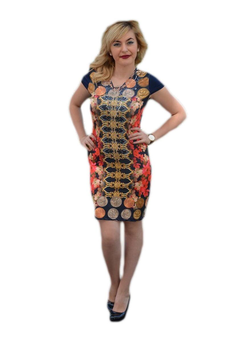 Rochie de vara, casual, D&J Exclusive, Multicolor