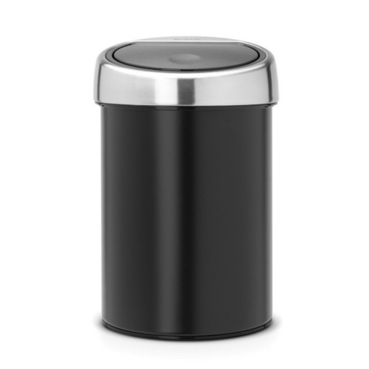Cos de gunoi Touch Bin, 3L, Matt Black, Brabantia