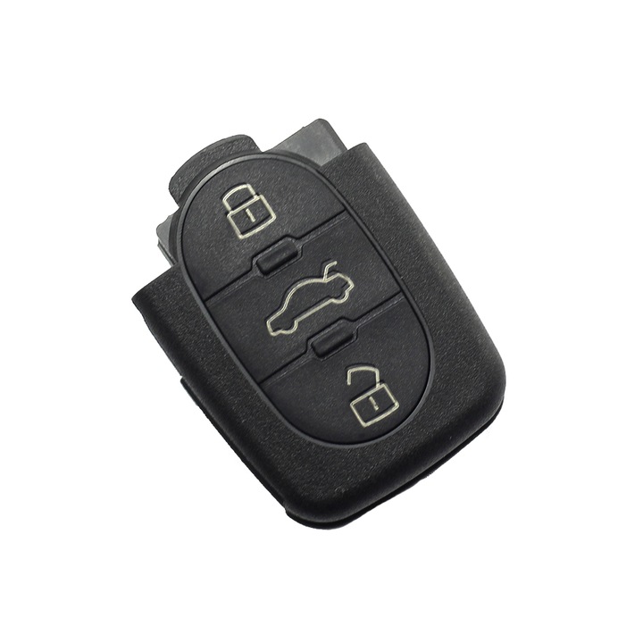 Accesoriu carcasa cheie Audi CC044, 3 butoane, tip mic, fara buton panica