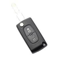 Carcasa cheie Peugeot 406 tip briceag CC100, 2 butoane, lama NE78-SH2 cu suport baterie