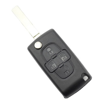 Carcasa cheie Peugeot tip briceag CC202, 4 butoane, cu suport baterie, model HU83-SH4 Carcasa cheie Peugeot tip briceag CC202, 4 butoane, cu suport baterie, model HU83-SH4