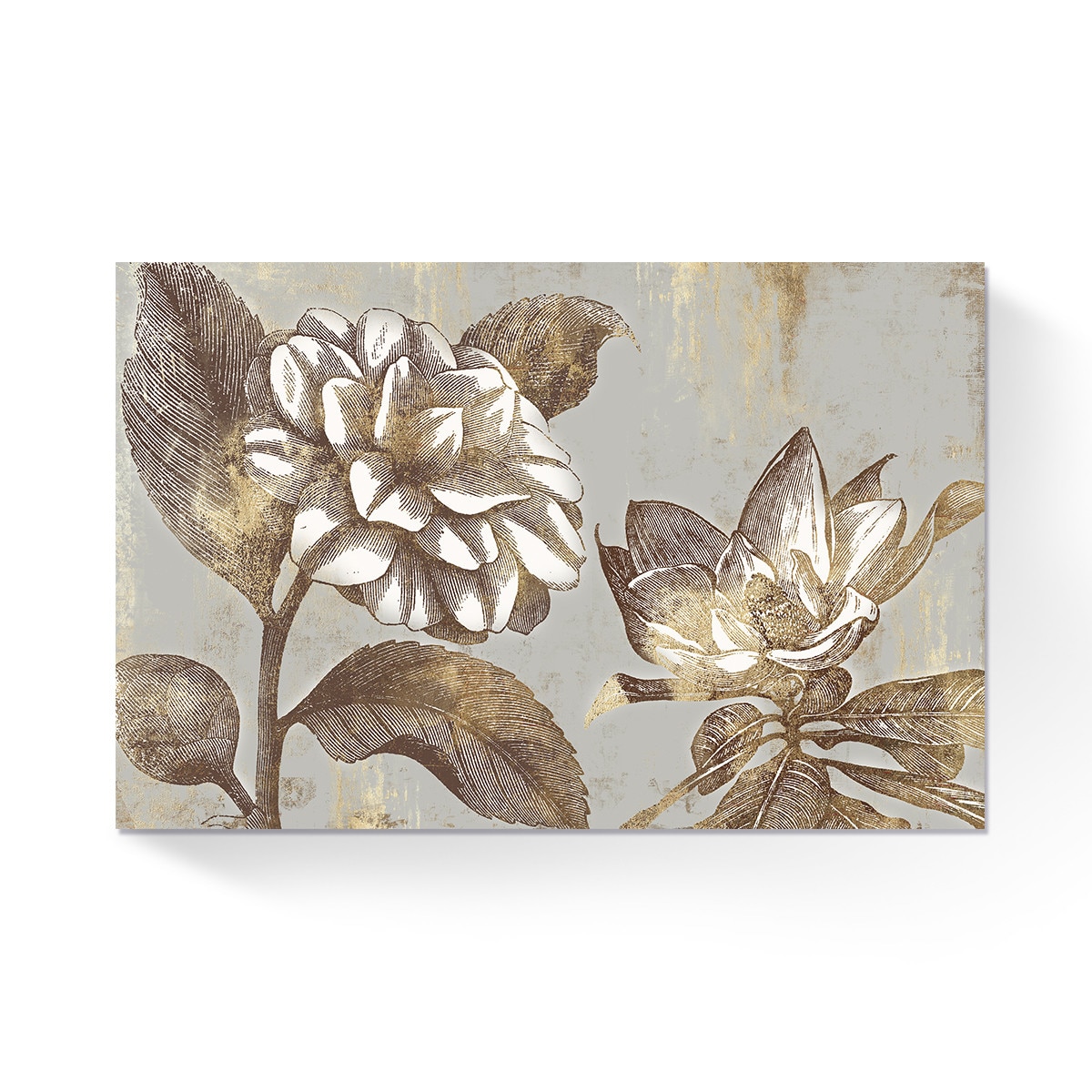 Tablou Canvas - Gold Magnolia, Flori, 80 x 120 cm