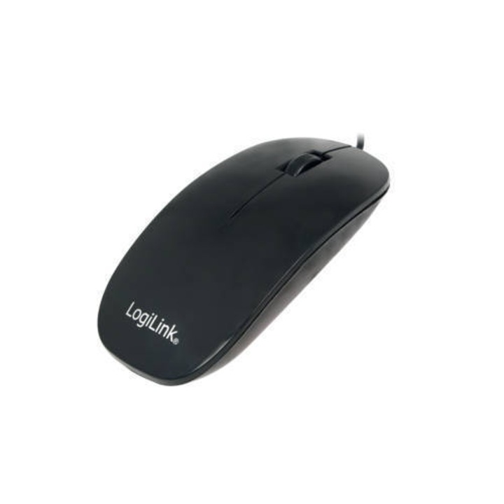 MOUSE Logilink, PC sau NB, cu fir, USB, optic, 1000 dpi, butoane/scroll 3/1,, negru, "ID0063" (timbru verde 0.18 lei)