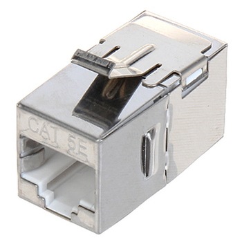 Cupla / adaptor RJ45 mama-mama metalic ecranat, montaj keystone Cupla / adaptor RJ45 mama-mama metalic ecranat, montaj keystone