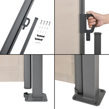 Paravan solar gradina,pro.tec, retractabil, protectie vizuala,300 x 160 cm, otel sinterizat/poliester, culoarea nisipului Paravan solar gradina,pro.tec, retractabil, protectie vizuala,300 x 160 cm, otel sinterizat/poliester, culoarea nisipului