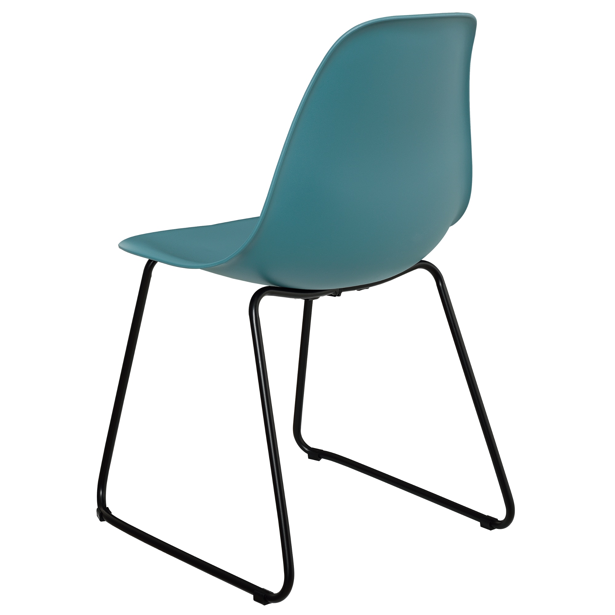 Set Corina 2 scaune bucatarie, en.casa, 82 x 46,5 cm, metal/plastic, turcoaz