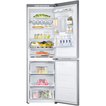 Combina frigorifica Samsung RB38J7530SR, 373 l, Clasa A+, Full No Frost, Dozator apa, H 193 cm, Argintiu