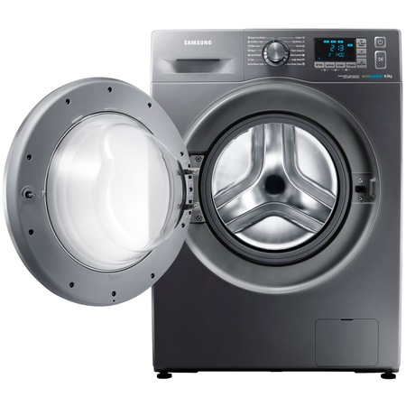Masina de spalat rufe Samsung Eco Bubble WF80F5E5W4X, 8 kg, 1400 RPM, Clasa A+++, Inox