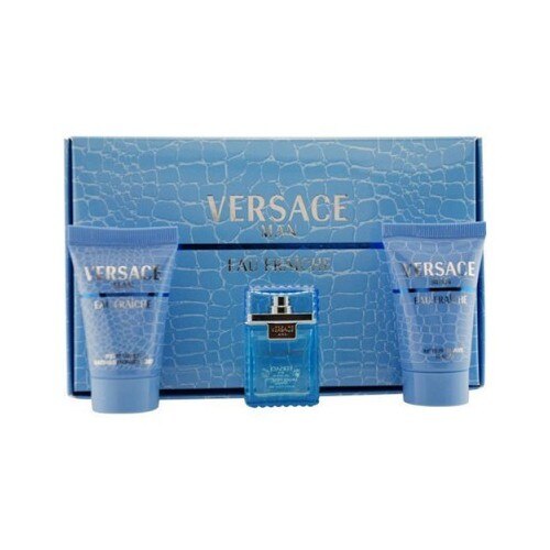 Set Apa de toaleta Versace Man Eau Fraiche, Barbati, Apa de toaleta 5ml+Gel de dus 25ml+After shave balsam 25ml