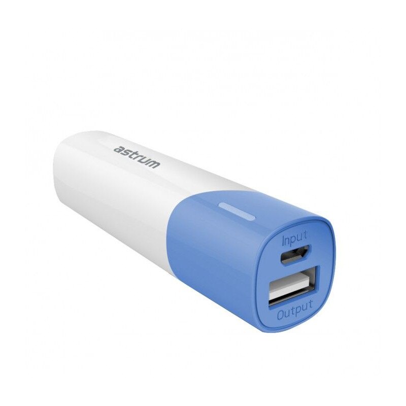 Acumulator Extern Power Bank Astrum PB260 V2 26000mAh, Usb 1A, Alb/Albastru