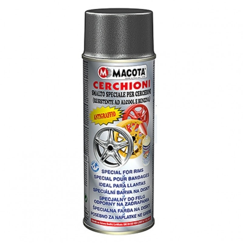 Vopsea spray jante Macota Alb Metalizat 400 ml.